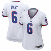 Nike Jaxson Dart New York Giants Women's Alternate Vintage White Game Jersey White