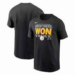 Nike Pittsburgh Steelers 2025 AFC North Division Champions Locker Room Trophy Collection T-Shirt Black