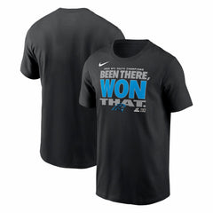 Nike Carolina Panthers 2025 NFC South Division Champions Locker Room Trophy Collection T-Shirt Black