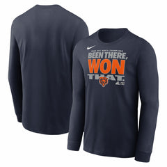 Nike Chicago Bears 2025 NFC North Division Champions Locker Room Trophy Collection Long Sleeve T-Shirt Navy