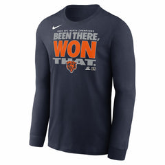 Nike Chicago Bears 2025 NFC North Division Champions Locker Room Trophy Collection Long Sleeve T-Shirt Navy