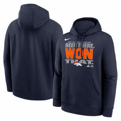 Nike Denver Broncos 2025 AFC West Division Champions Locker Room Trophy Collection Hoodie Navy