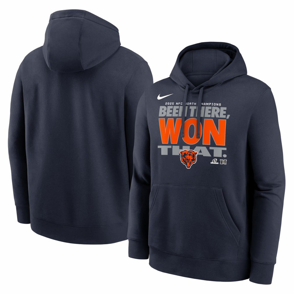 Nike Chicago Bears 2025 NFC North Division Champions Locker Room Trophy Collection Hoodie Navy