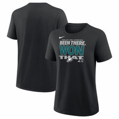 Nike Philadelphia Eagles Women's 2025 NFC East Division Champions Locker Room Trophy Collection T-Shirt Black