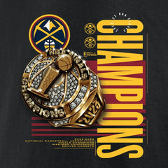 Denver Nuggets 2023 NBA Finals Champions Slam Bling Ring T-Shirt Black | Fanatics outlet