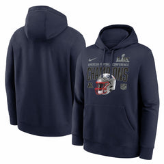 Nike New England Patriots 2025 AFC Champions Glory Shield Hoodie Navy