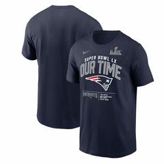 Nike New England Patriots Super Bowl LX Clear Sign T-Shirt Navy
