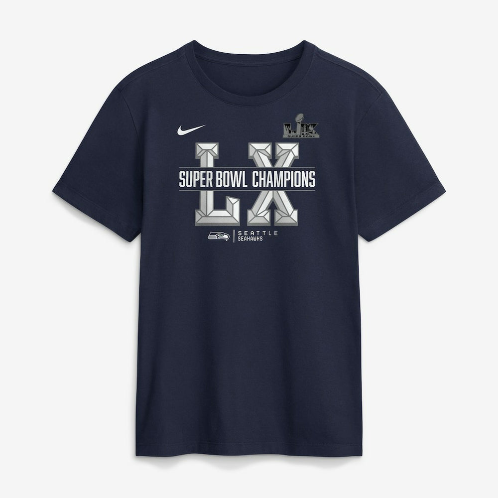 Nike Seattle Seahawks Super Bowl LX Champions Sacrifice T-Shirt College Navy