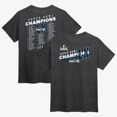 Fanatics Seattle Seahawks Super Bowl LX Champions Best Teammates Roster T-Shirt Heather Charcoal
