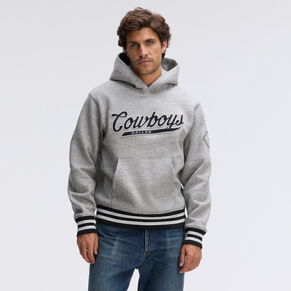 Fanatics Dallas Cowboys IconicFleece Tipped Hoodie Heather Gray