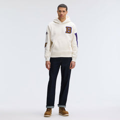 Fanatics Baltimore Ravens IconicFleece Letterman Hoodie Oatmeal