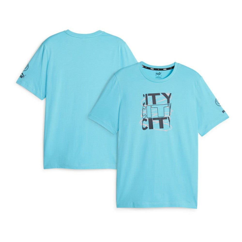 Manchester City FtblCore Graphic T-Shirt Sky Blue - Puma cheap