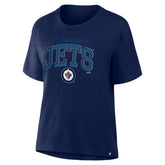 Winnipeg Jets Fanatics Women's Line Change Legacy T-Shirt - Navy - NHL 2001708736