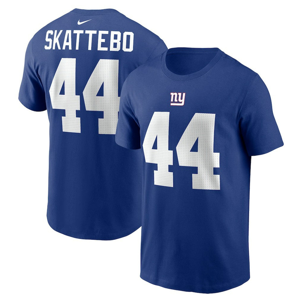 Nike Cam Skattebo New York Giants Name & Number T-Shirt Royal