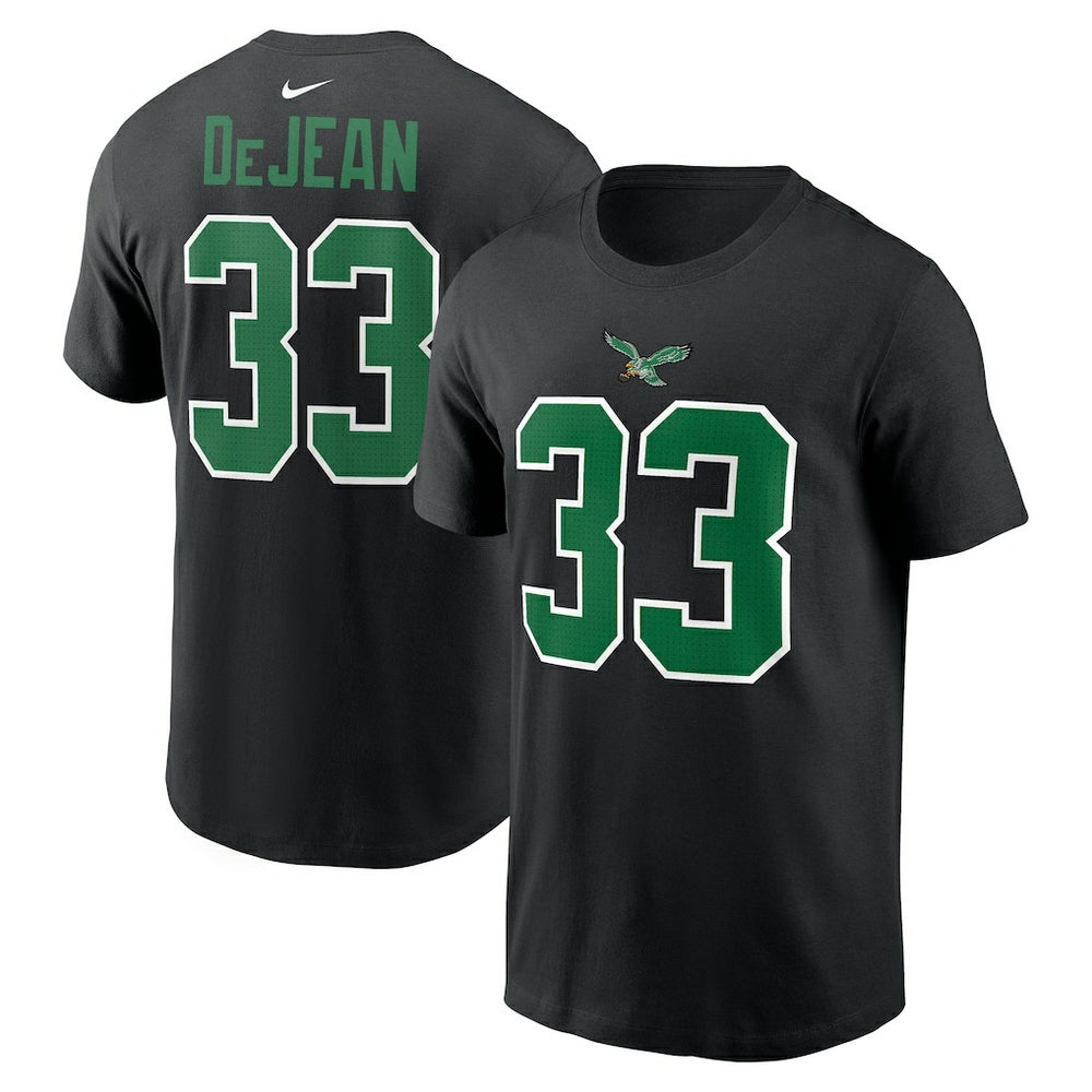 Nike Cooper DeJean Philadelphia Eagles Player Name & Number T-Shirt Black