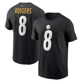 Nike Aaron Rodgers Pittsburgh Steelers Name & Number T-Shirt Black