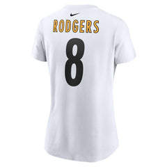 Nike Aaron Rodgers Pittsburgh Steelers Women's Name & Number T-Shirt White