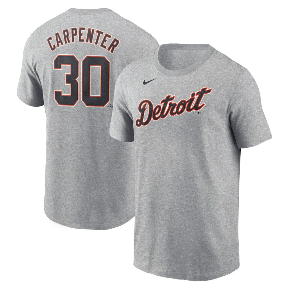 Kerry Carpenter Detroit Tigers Nike Fuse Name & Number T-Shirt - Gray - Nike Online