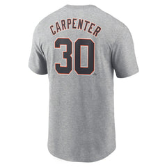Kerry Carpenter Detroit Tigers Nike Fuse Name & Number T-Shirt - Gray - Nike Online