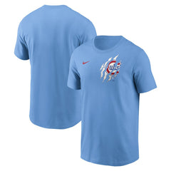 Chicago Cubs Nike Alt Pinstripe T-Shirt - Light Blue - Nike on Sale
