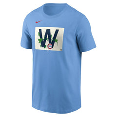 Chicago Cubs Nike Alt Ivy W Flag T-Shirt - Light Blue - Nike Sale