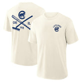 Chicago Cubs Fanatics Nostalgia Stadium Slub T-Shirt - Cream - Fanatics on Sale