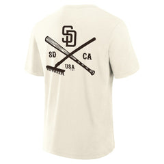 San Diego Padres Fanatics Nostalgia Stadium Slub T-Shirt - Cream - Fanatics Online