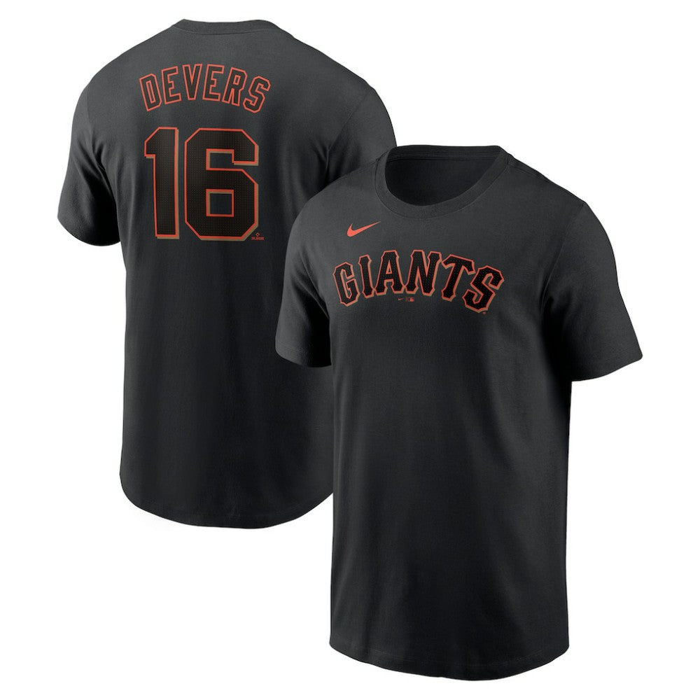 Rafael Devers San Francisco Giants Nike Home Name & Number T-Shirt - Black - Nike on Sale