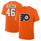 Trevor Zegras Philadelphia Flyers Fanatics Authentic Stack Name & Number T-Shirt - Orange - NHL 2001742154