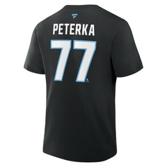 JJ Peterka Utah Mammoth Fanatics Authentic Stack Name & Number T-Shirt - Black - NHL 2001744808