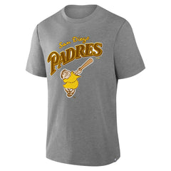 San Diego Padres Fanatics Tribute IYKYK Tri-Blend T-Shirt - Heather Gray - Fanatics Discount