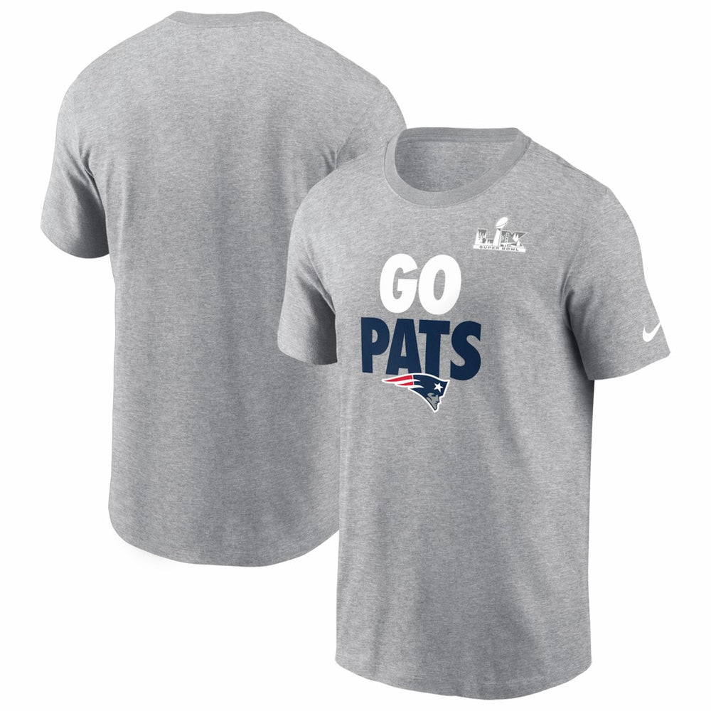 Nike New England Patriots Super Bowl LX Fast As Fast Gets T-Shirt Heather Gray