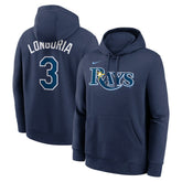 Evan Longoria Tampa Bay Rays Nike Player Name & Number Club Pullover Hoodie - Navy - Nike Lifestyle