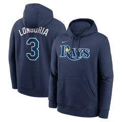 Evan Longoria Tampa Bay Rays Nike Player Name & Number Club Pullover Hoodie - Navy - Nike Lifestyle