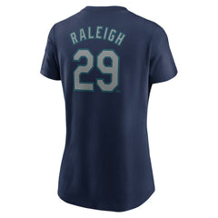 Cal Raleigh Seattle Mariners Nike Women's Cooperstown Collection Fuse Name & Number T-Shirt - Navy - Nike Sale