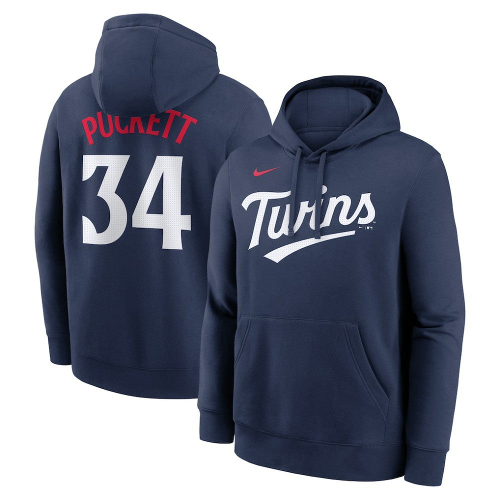 Kirby Puckett Minnesota Twins Nike Player Name & Number Club Pullover Hoodie - Navy - Nike Online