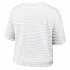 Nike Washington Commanders Women's Striped Cropped T-Shirt Yellow/Cream