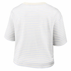 Nike Kansas City Chiefs Women's Striped Cropped T-Shirt Yellow/Cream
