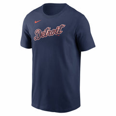 Detroit Tigers Nike Alternate Wordmark T-Shirt - Navy - Nike Sale