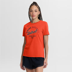 Detroit Tigers Nike Women's Alternate Fashion T-Shirt - Orange - Nike Online
