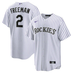 Tyler Freeman Colorado Rockies Nike Home Replica Jersey - White - Nike Lifestyle