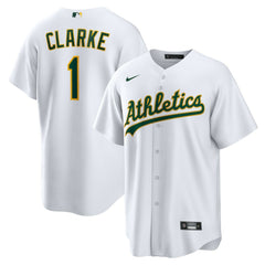 Denzel Clarke Athletics Nike Home Replica Jersey - White - Nike on Sale