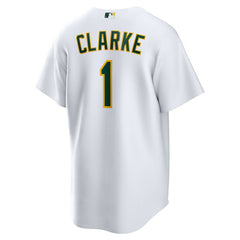 Denzel Clarke Athletics Nike Home Replica Jersey - White - Nike on Sale