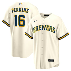Blake Perkins Milwaukee Brewers Nike Home Replica Jersey - Cream - Nike Online