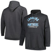 Fanatics Carolina Panthers Big & Tall Pullover Hoodie Heather Charcoal