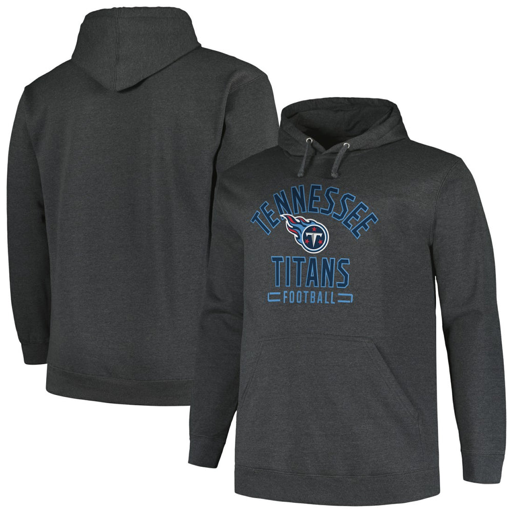 Fanatics Tennessee Titans Big & Tall Pullover Hoodie Heather Charcoal