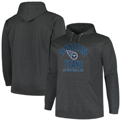 Fanatics Tennessee Titans Big & Tall Pullover Hoodie Heather Charcoal