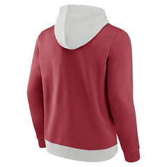 Fanatics Arizona Cardinals Big & Tall Team Fleece Pullover Hoodie Silver/Cardinal