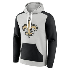 Fanatics New Orleans Saints Big & Tall Team Fleece Pullover Hoodie Silver/Black