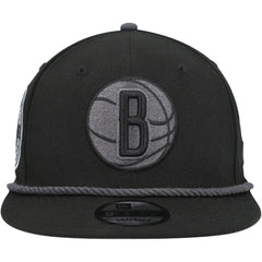 Brooklyn Nets Back Laurels 9FIFTY Snapback Hat Black | New Era US